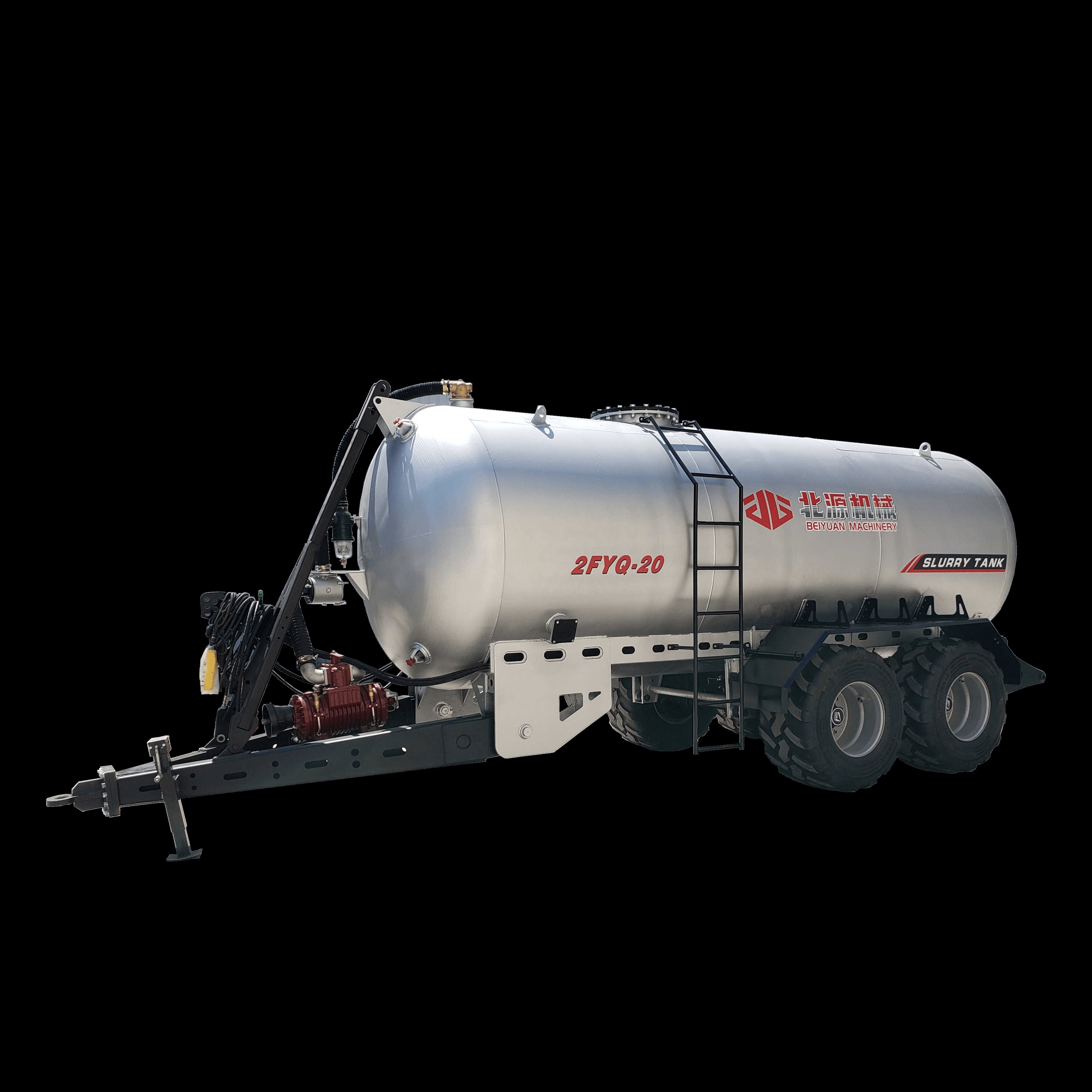 Biogas slurry fluid liquid suction tanker trailer liquid muck dung manure spreader sprayer with vacuum pump