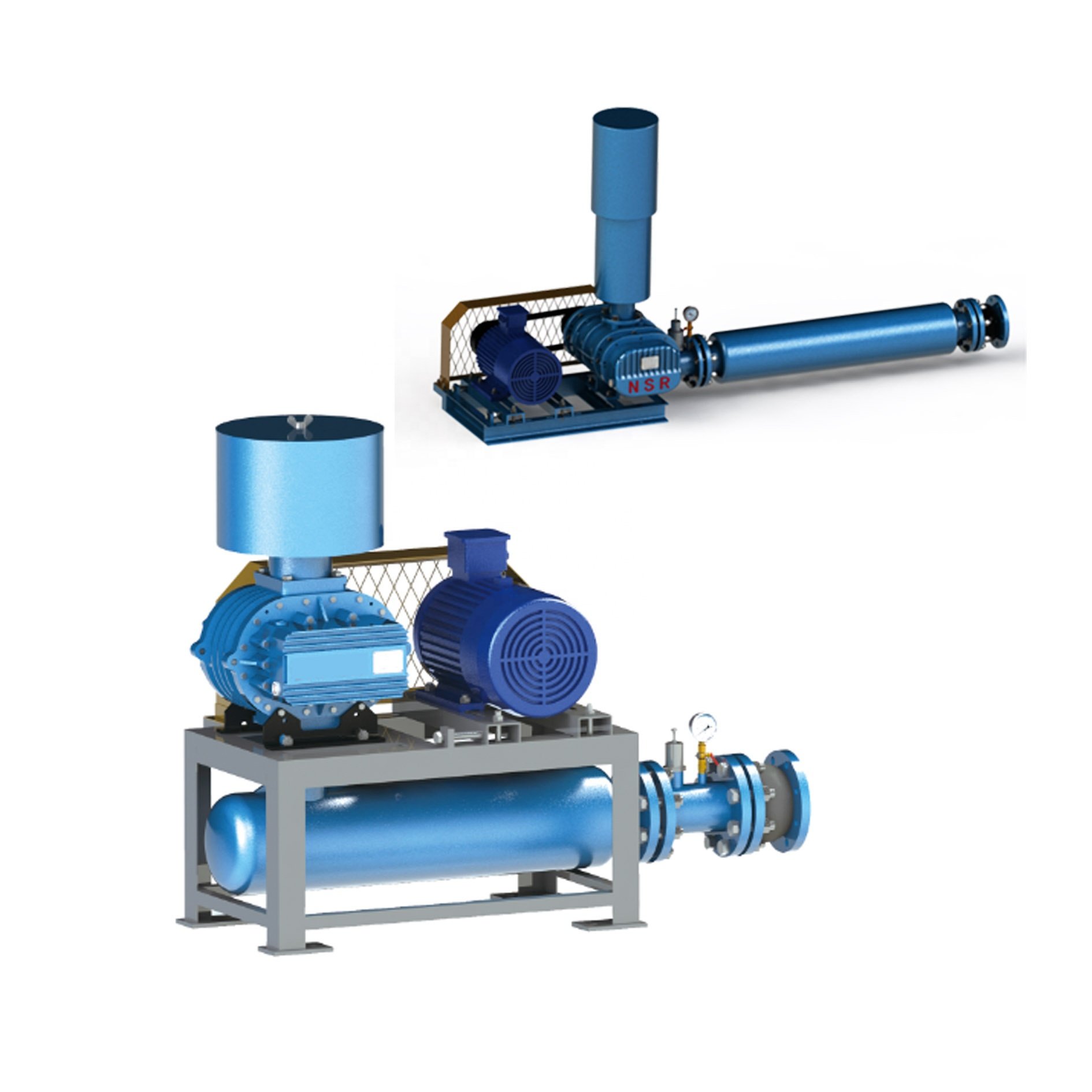 High Efficiency Good Quality Lobes Industrial Biogas Gas Blower Roots Blower Air Pump