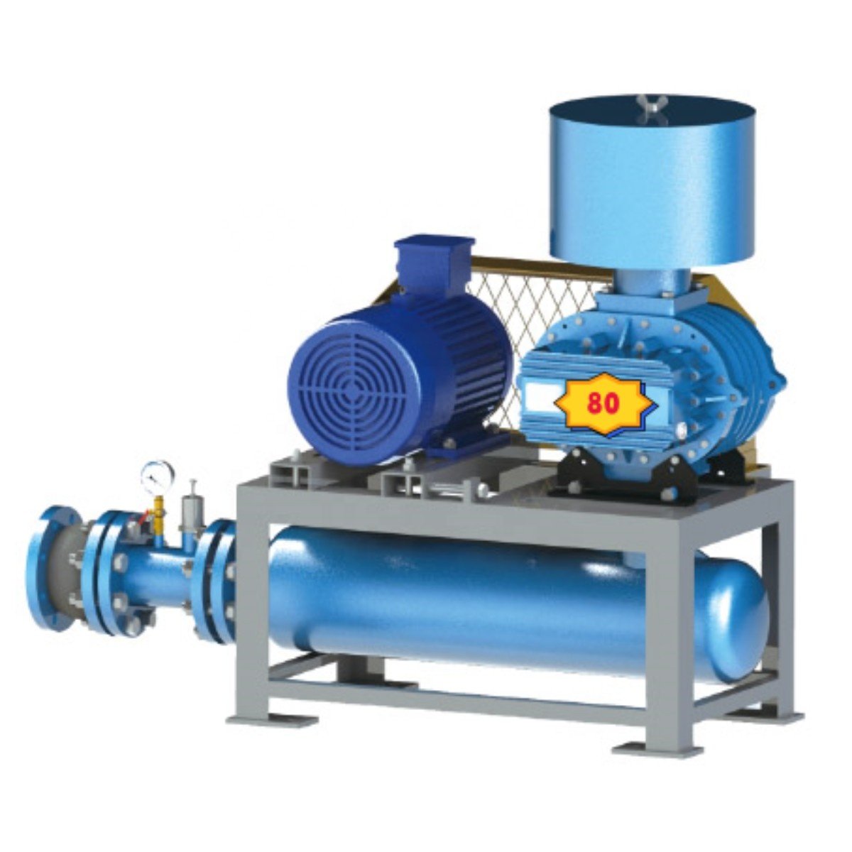 High Efficiency Good Quality Lobes Industrial Biogas Gas Blower Roots Blower Air Pump