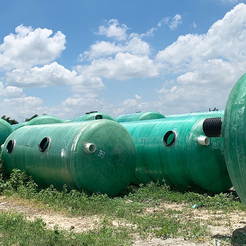 Underground Type Domestic Sewage Treatment System Biogas Domestic Waste Water Purification Frp Septic Tank