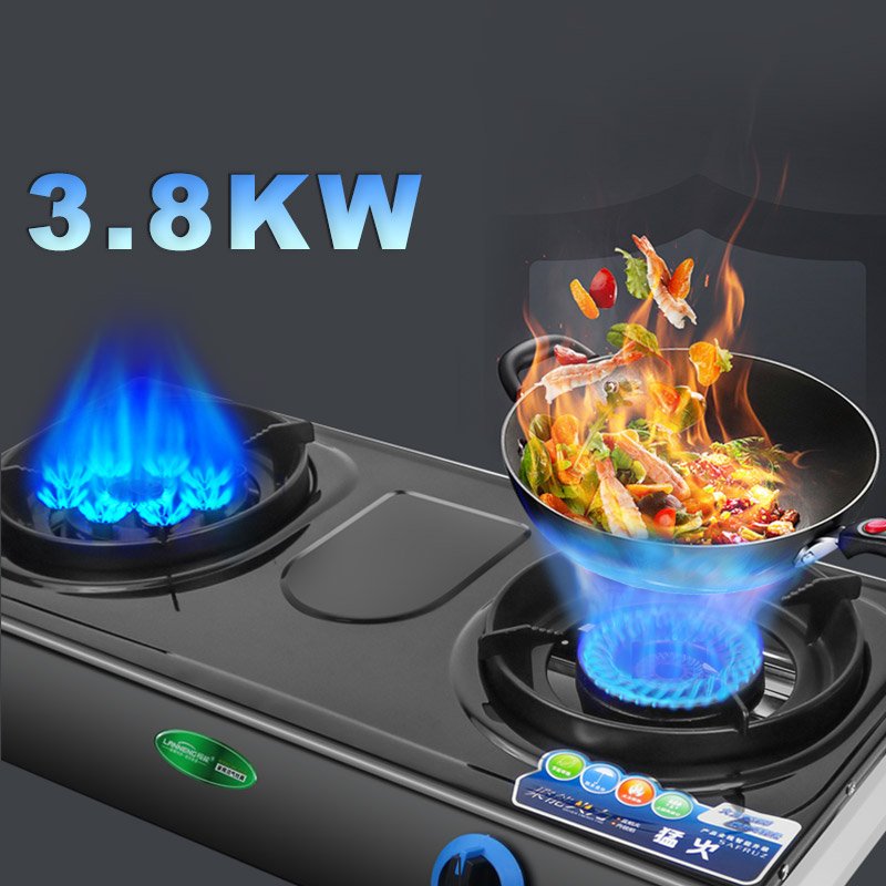 Wholesale stainless steel electric stove 2 burner kitchen biogas stove double cooktop