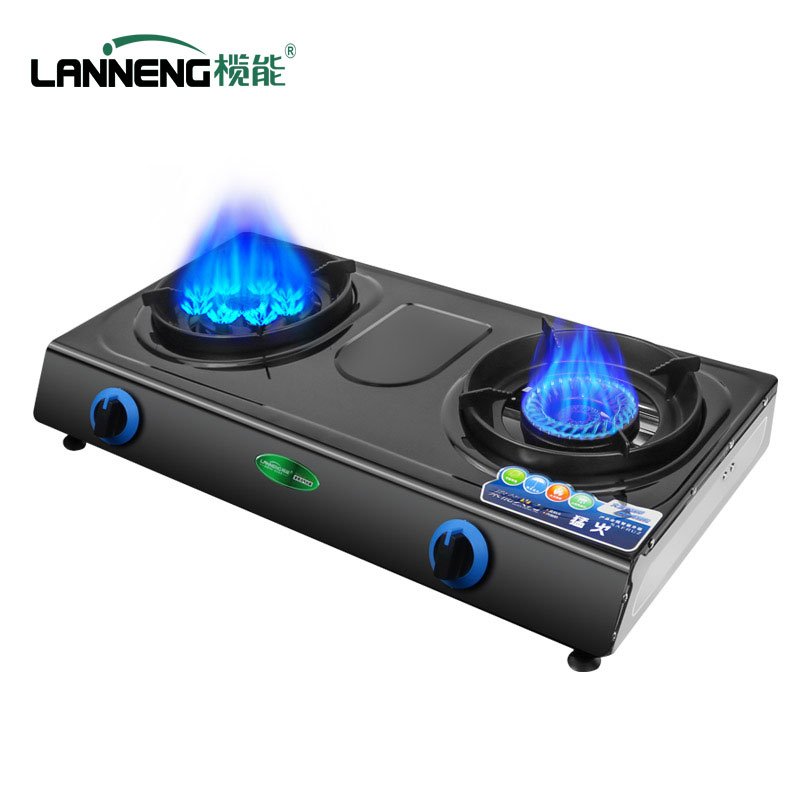 Wholesale stainless steel electric stove 2 burner kitchen biogas stove double cooktop