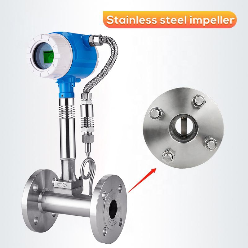 6 inch vortex flow meter oxygen for biogas steam oxygen co2 gas flowmeter for high temperature flue hydrogen chlorine gasoline