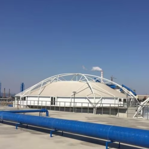 Biogas Digester Membrane Structure Factory Supply Cesspool Membrane Structure Support Design Capping Of Sewage Treatment Tank