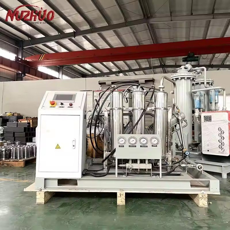 NUZHUO Container Oxygen Cylinder Filling Machine 8-250bar Booster Compressor Oksigen Hot Selling In Indonesia