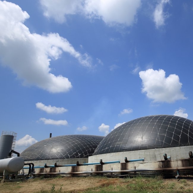 Biogas system Production from wastewater treatment products