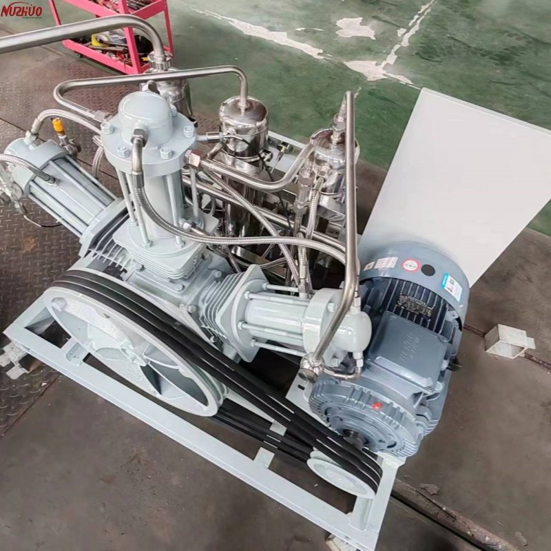 NUZHUO Prefabricated Gas Booster Compressor Lower Power Consumption Oxygen Filling Equipment Full Oil Free