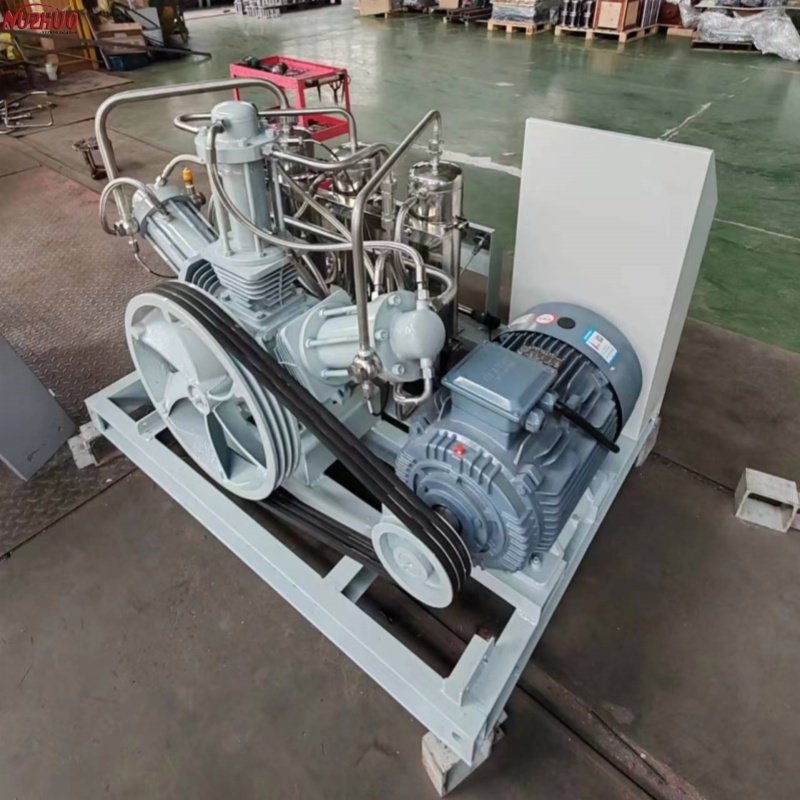 NUZHUO Prefabricated Gas Booster Compressor Lower Power Consumption Oxygen Filling Equipment Full Oil Free