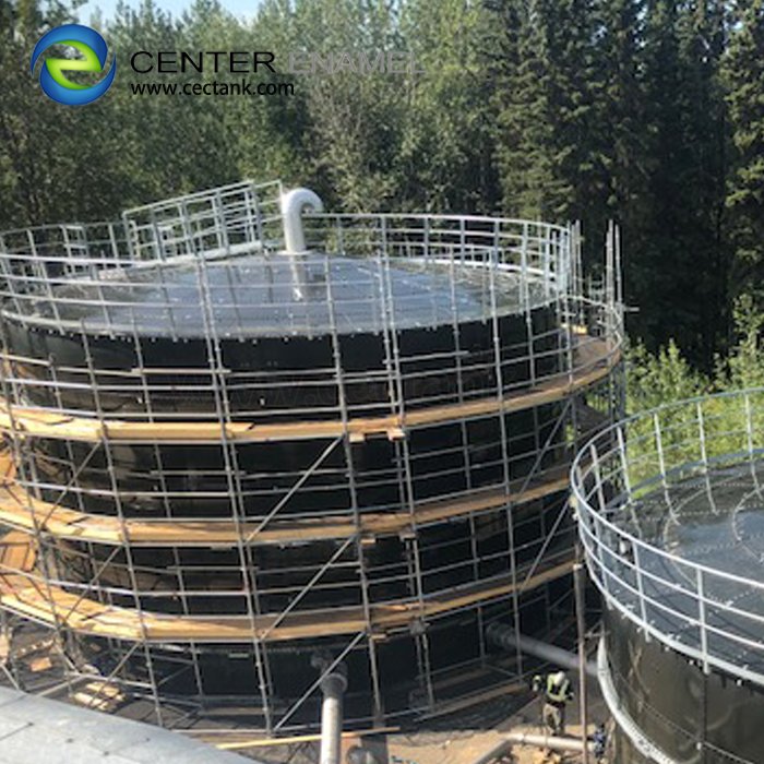 Biogas plant digestor/ Glass fused to steel tank with gas membrane