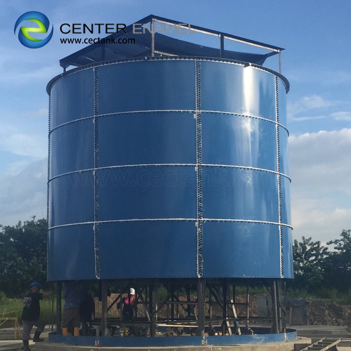 Biogas plant digestor/ Glass fused to steel tank with gas membrane