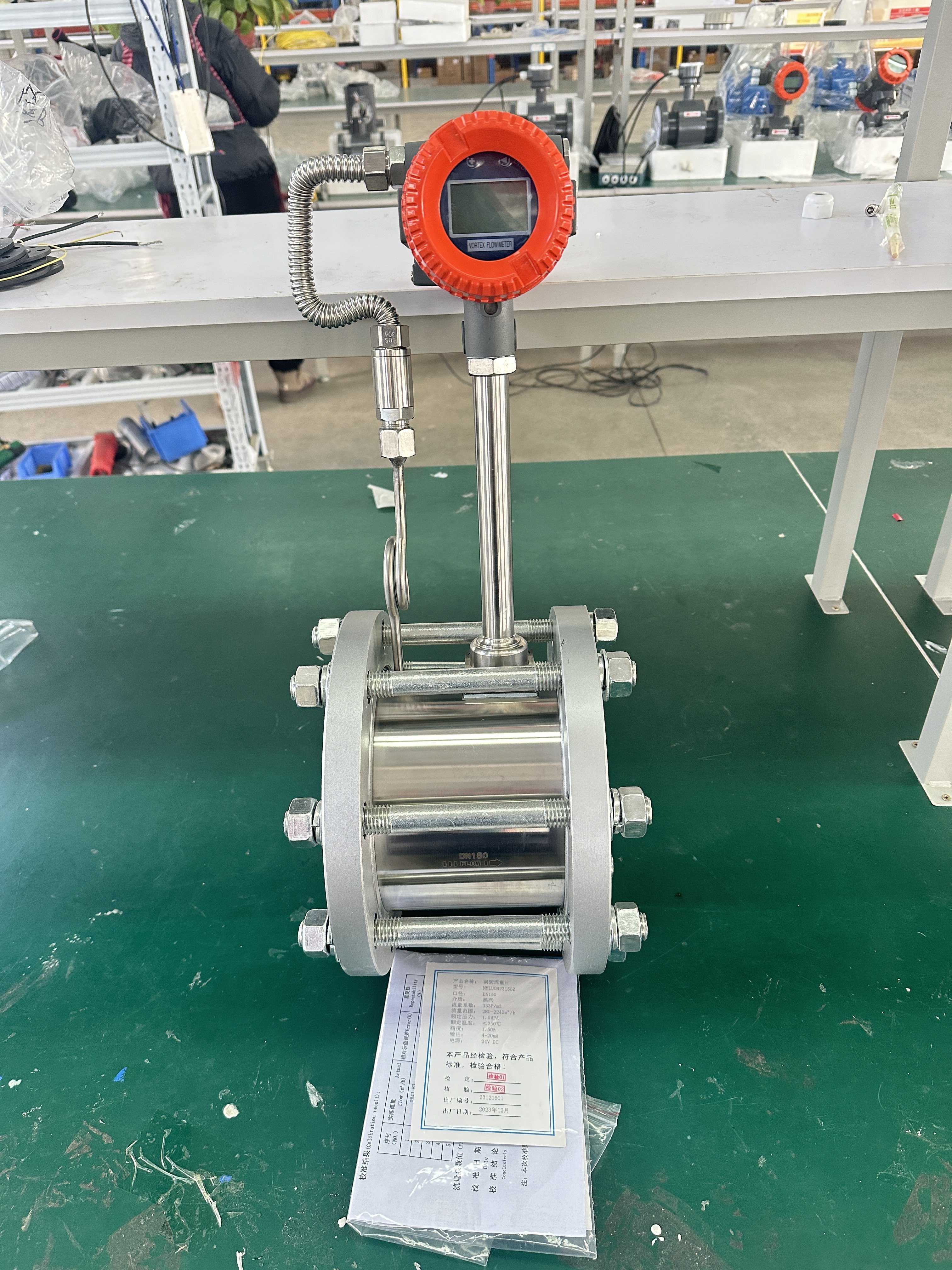 China Kaifeng air flow meter vortex surcharged steam vortex flowmeter Wafer digital steam vortex flow meter