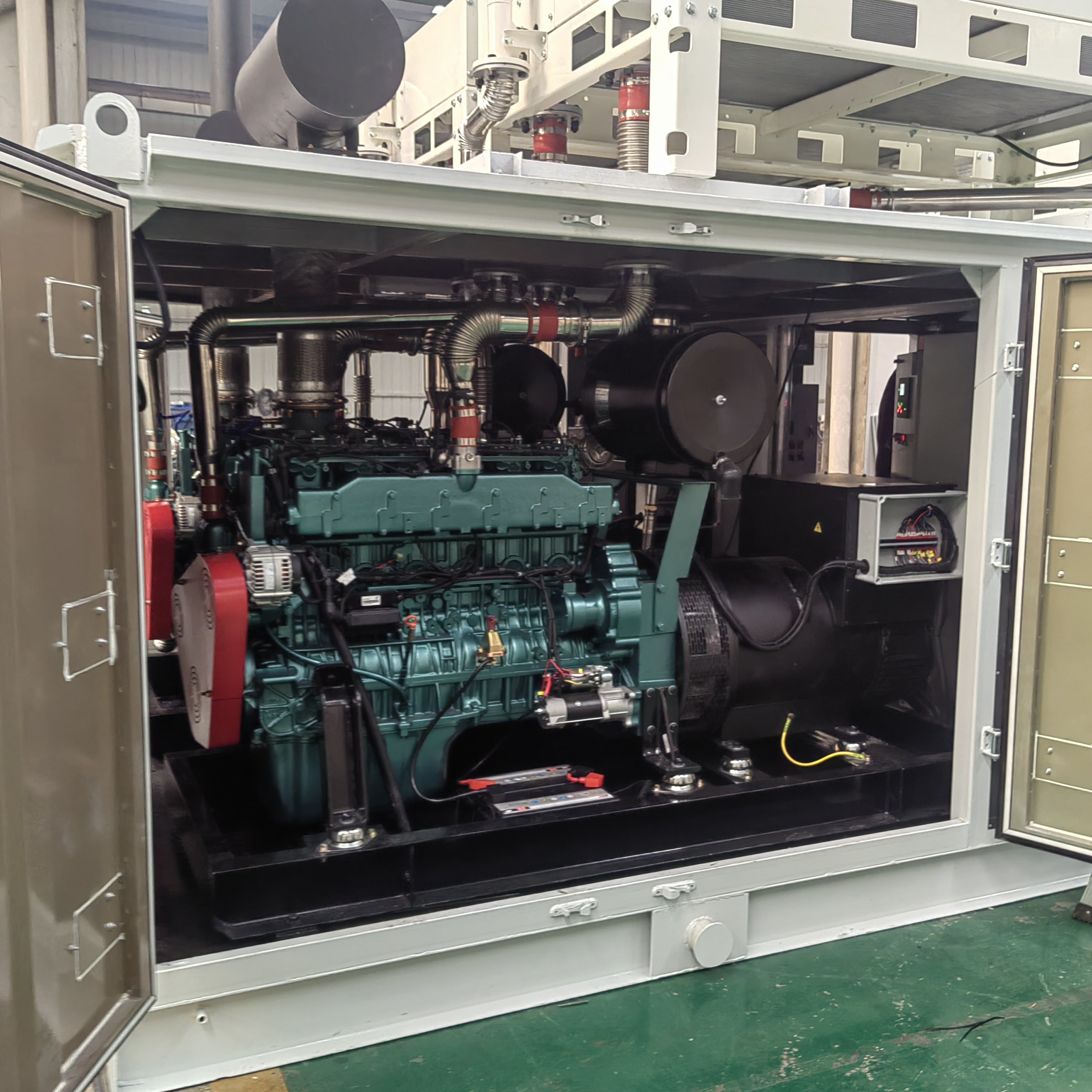 natural gas generators for a power of 10 MW: 1 x 1 MWh or 5 x 2 MWh Hot country working condition.