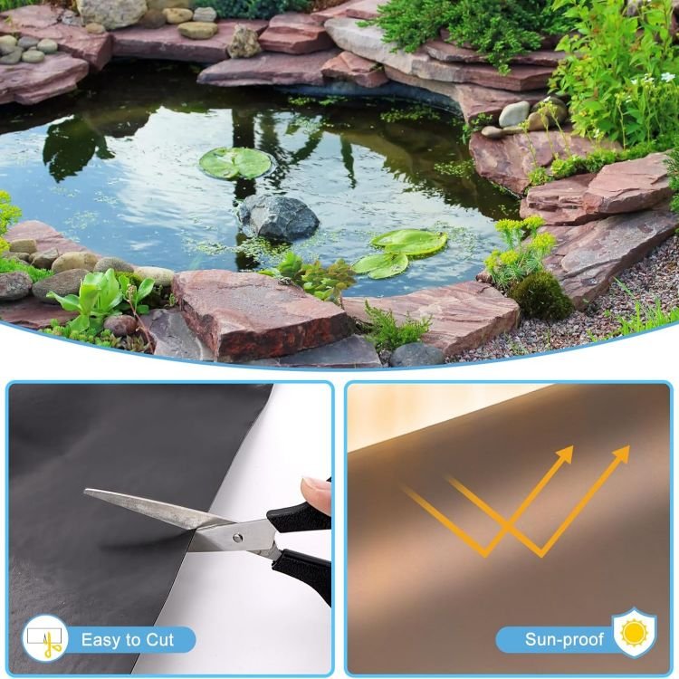 GM13 6x7.6m standard 0.5mm thickness Hdpe plastic Geomembrane sheet for Large Fish Ponds Farm Tank