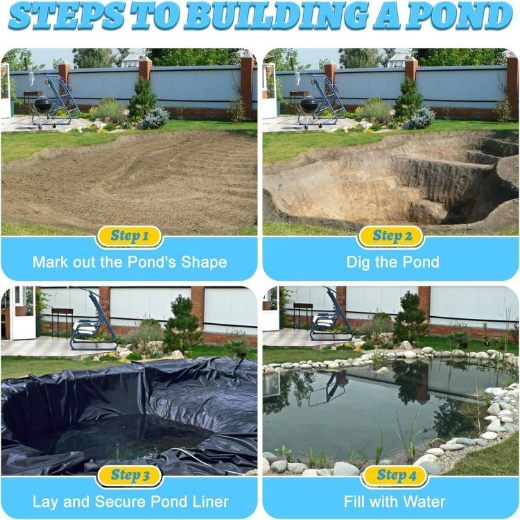 GM13 6x7.6m standard 0.5mm thickness Hdpe plastic Geomembrane sheet for Large Fish Ponds Farm Tank