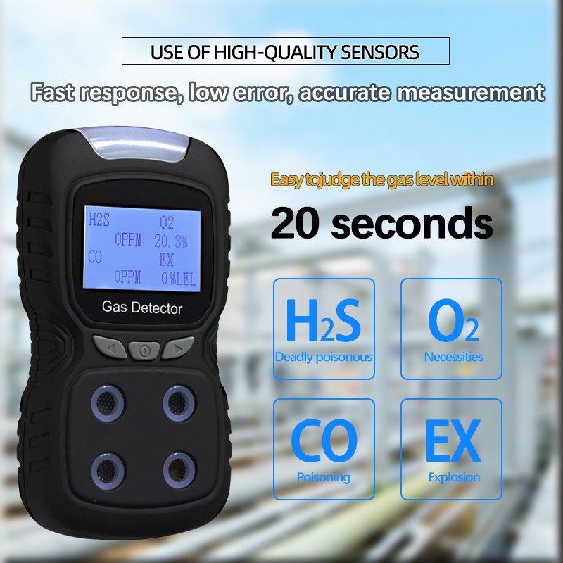 Four In One Gas Detector Original Imported sensors Composite Handheld Alarm portable meter Multi blood gas analyzer