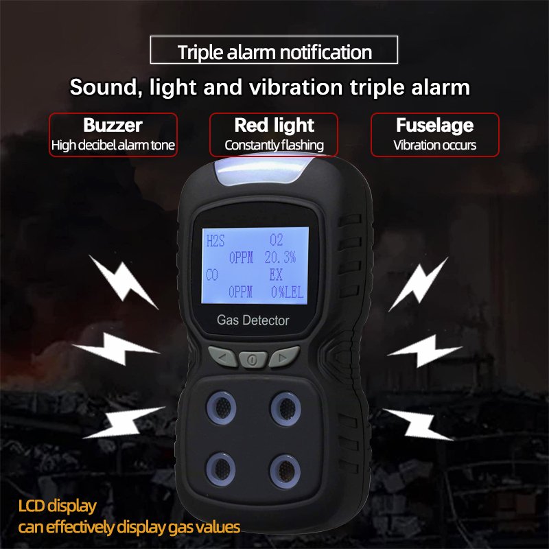 Four In One Gas Detector Original Imported sensors Composite Handheld Alarm portable meter Multi blood gas analyzer