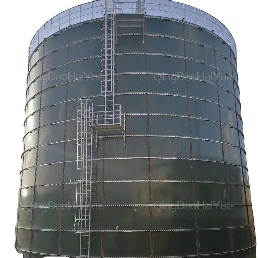 Biogas anaerobic fermentation tank with double membrane gas holder biogas plant for electricity