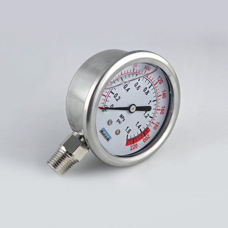 OEM/ODM Digital Pressure Gauge 10bar 1000psi/bar Air Pressure Meter with Clamp Total Gas Pressure Meter for Biogas Plant