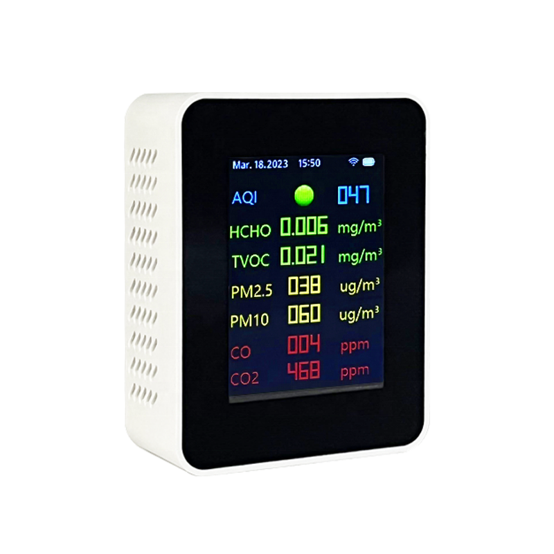 WiFi TuYa 9in1Air Quality Monitorambient Air Co2 Meter Detector Pm2.5 Co2 Carbon Dioxide Pollution Gas Detector For Indoor