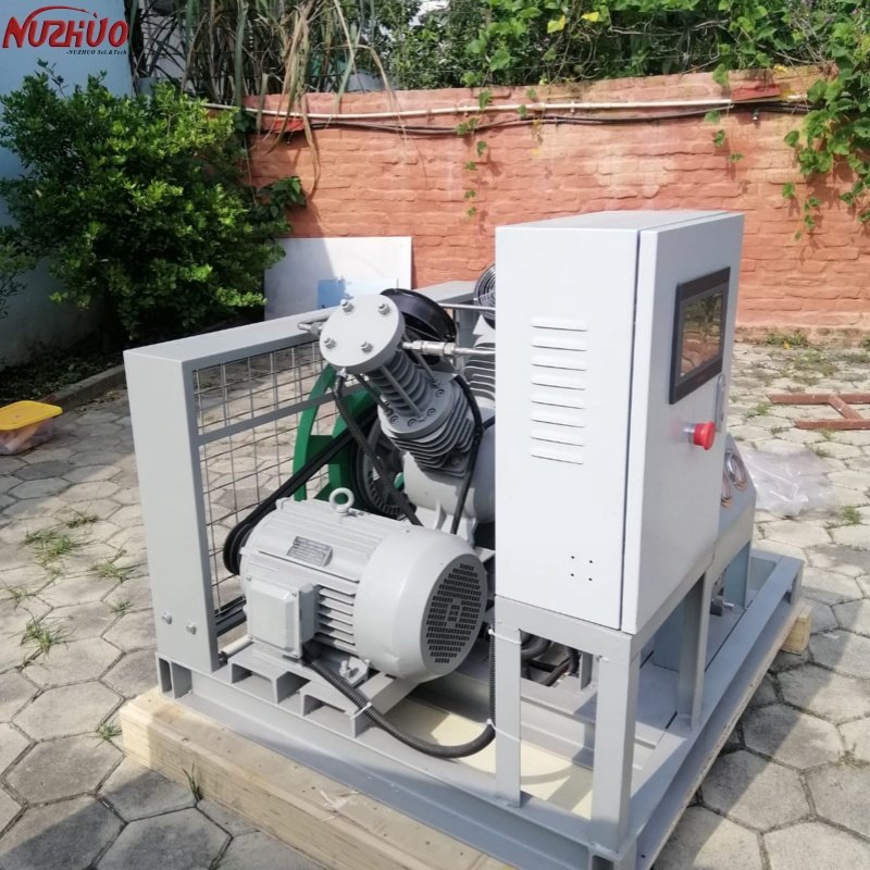 NUZHUO High Productivity Piston 8-200bar Gas Booster Compressor Rapid Deployment Oil Free O2 N2 Compressor