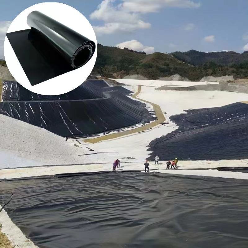 Waterproof and Leak Proof Film, Pond Water Storage, Biogas Tank, Lotus Root Pond, Black Geomembrane Film