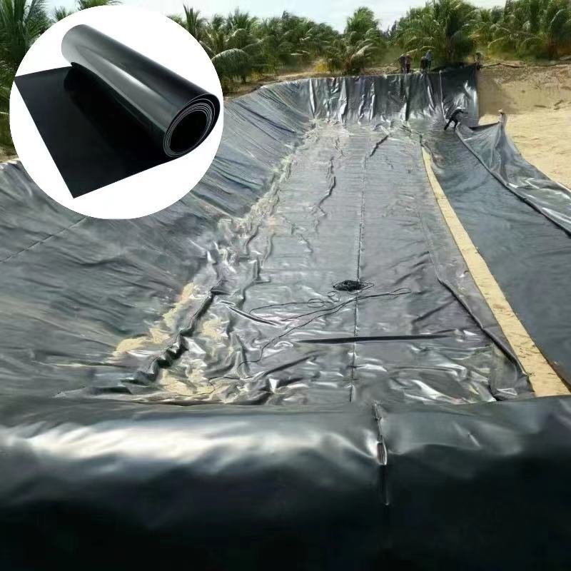 Waterproof and Leak Proof Film, Pond Water Storage, Biogas Tank, Lotus Root Pond, Black Geomembrane Film