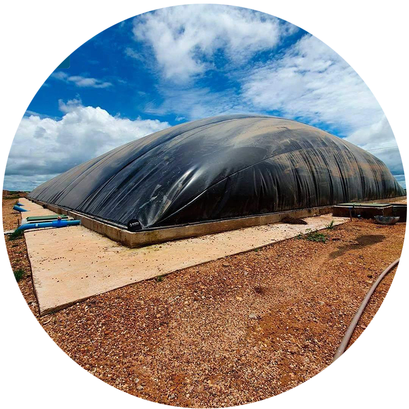 HDPE geomembrane for biodigesters pond liner biofloc tank liner film black hdpe membrane biogas biodigester system sheets