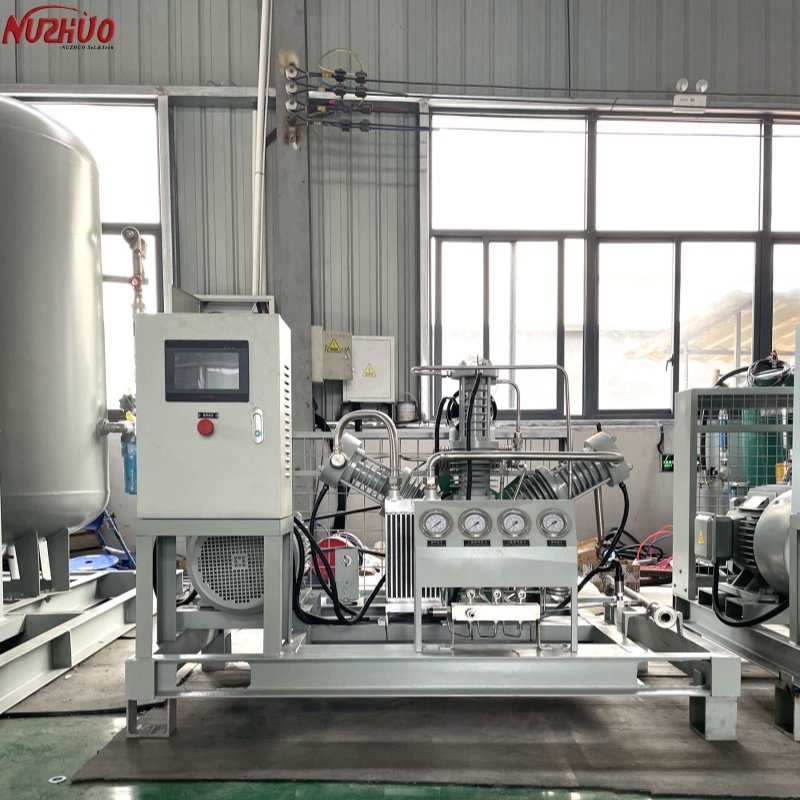 NUZHUO O2 N2 Gas Cylinder Filling Low Maintenance 3-30nm3/h 150bar Oxygen Nitrogen Compressor Booster