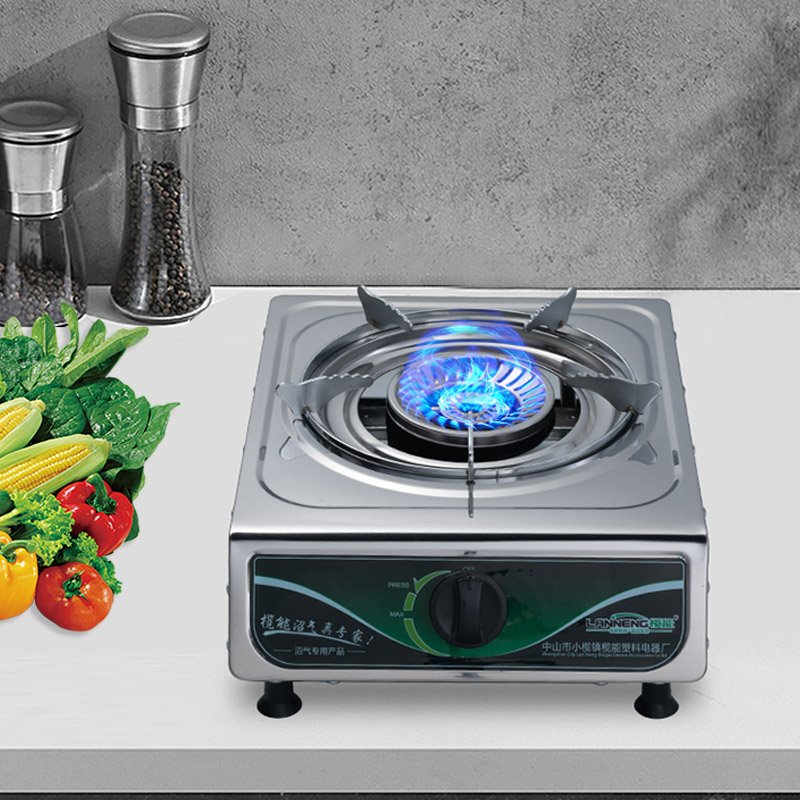 Hot Sale Wholesale Price Electronic Single Methane Burner Stove Stainless Steel Biogas Burner Stove