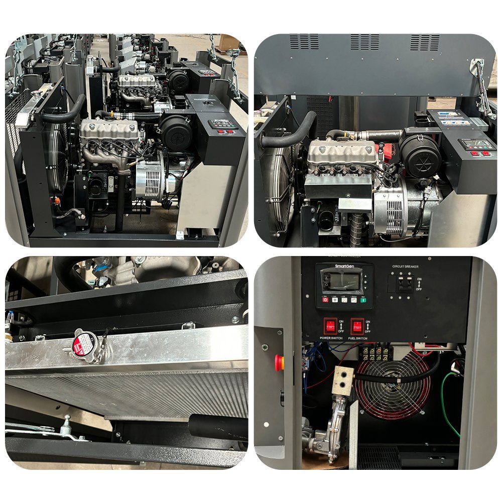 5.5kw 6kw 230v 400v 20kva 25kva 36kva 20kw 22kw 23kw 300kva fuel generating gas