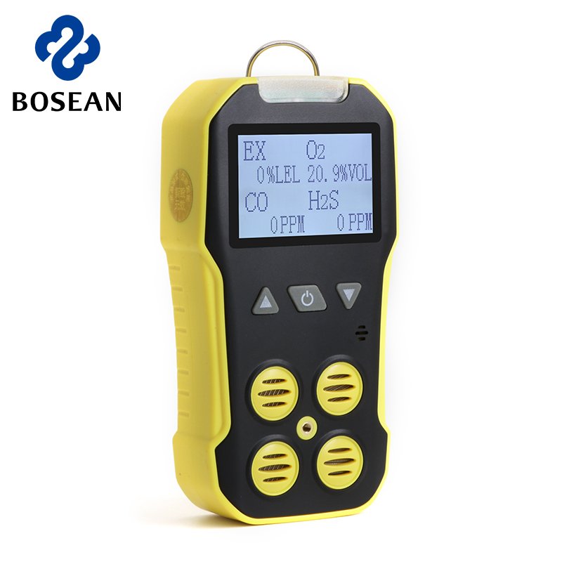 Bosean 4 in 1 portable Multi gas detector biogas analyzer with LCD Display Sound Light Vibration Alarm