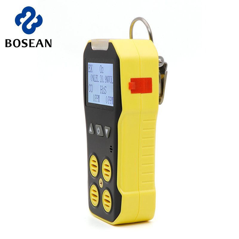 Bosean 4 in 1 portable Multi gas detector biogas analyzer with LCD Display Sound Light Vibration Alarm