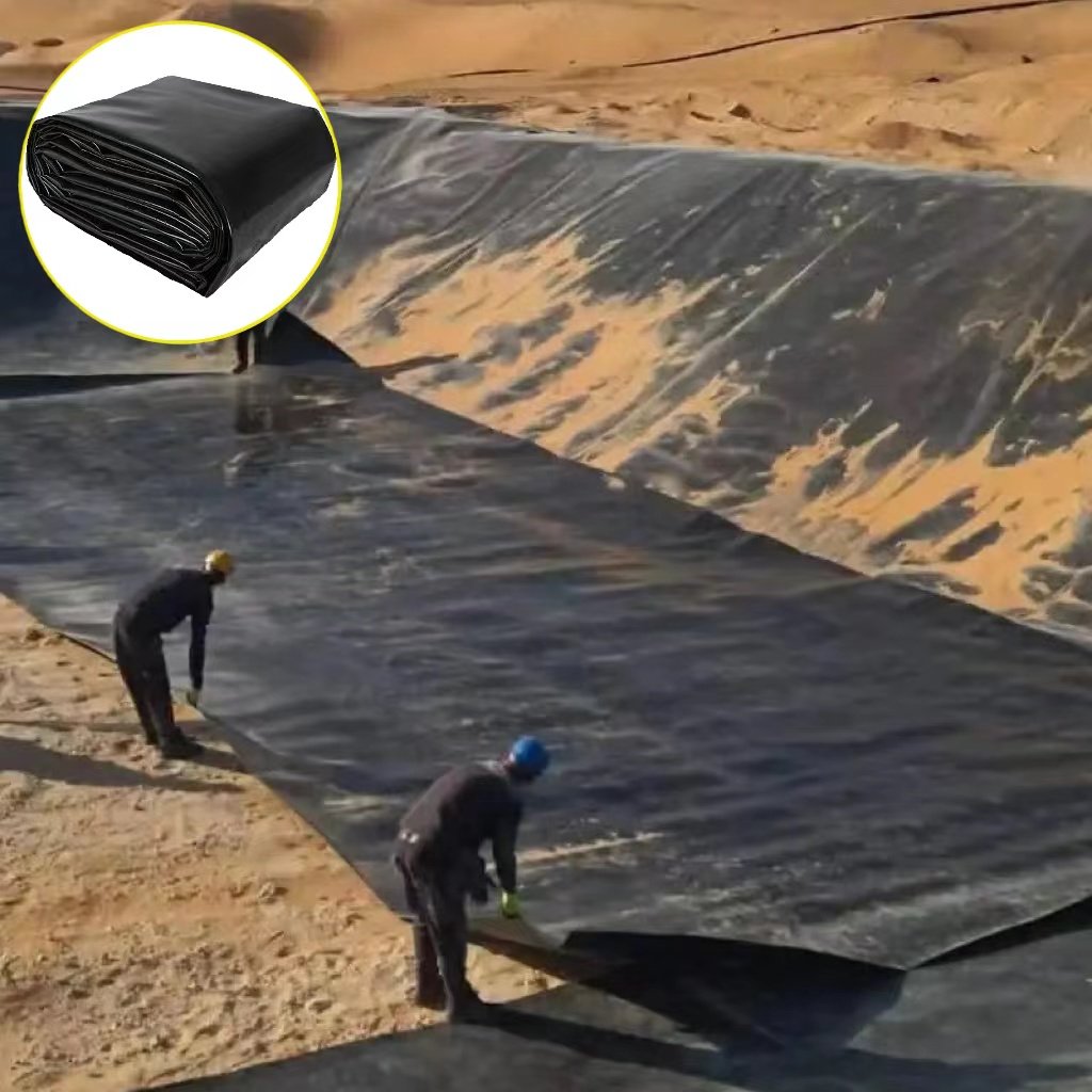 1.5mm urban construction HDPE geomembrane pig farm biogas pool oxidation pond sewage pool regulating pool