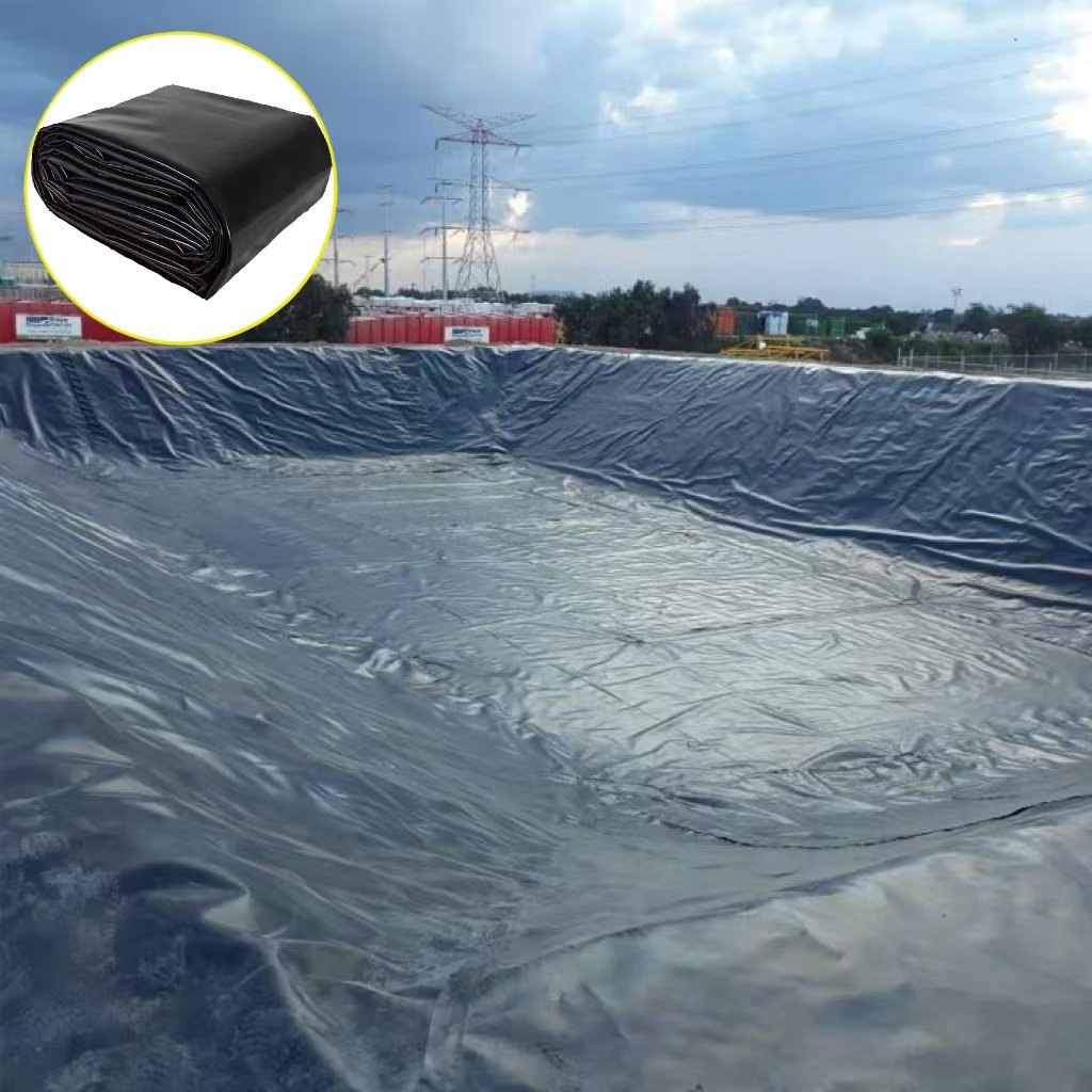 Export Zambia Oxidation Pond Biogas Pool Sewage Treatment 1.0mm 1.5mm HDPE Geomembrane Lining