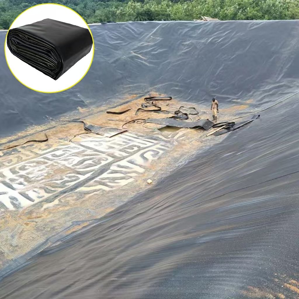 Export Zambia Oxidation Pond Biogas Pool Sewage Treatment 1.0mm 1.5mm HDPE Geomembrane Lining