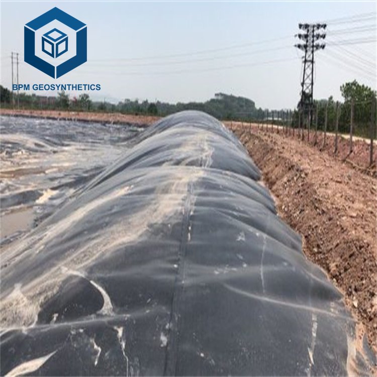 China Textured Double-sided Pond Liner Geomembrane 2mm HDPE for Biogas Digester in Kenya