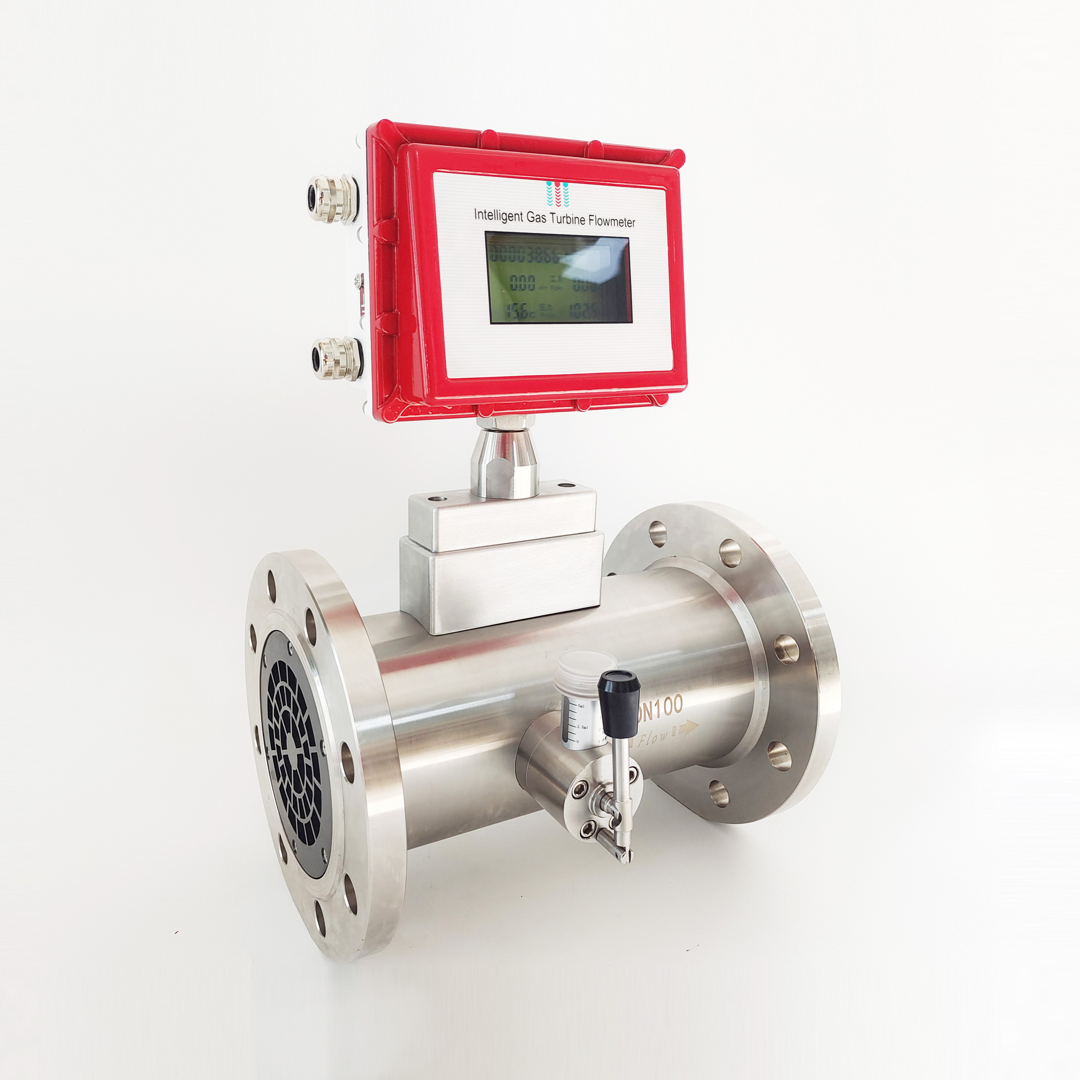 3'' natural gas flowmeter sensor air lpg gas cng turbine flow meter