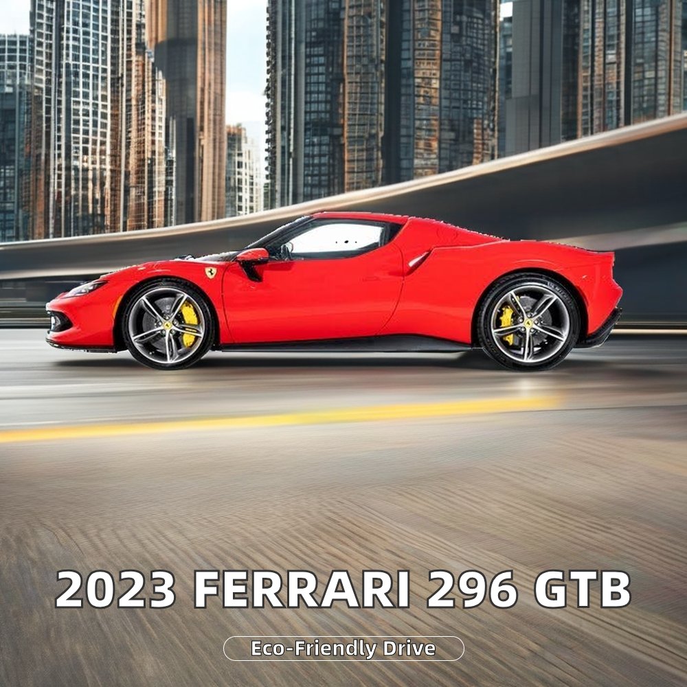 2021 FERRA ri 296 G.T.B Used Car Hybrid RWD Coupe Clean Title Light Interior Leather Low Mileage Sound Engine Left Door