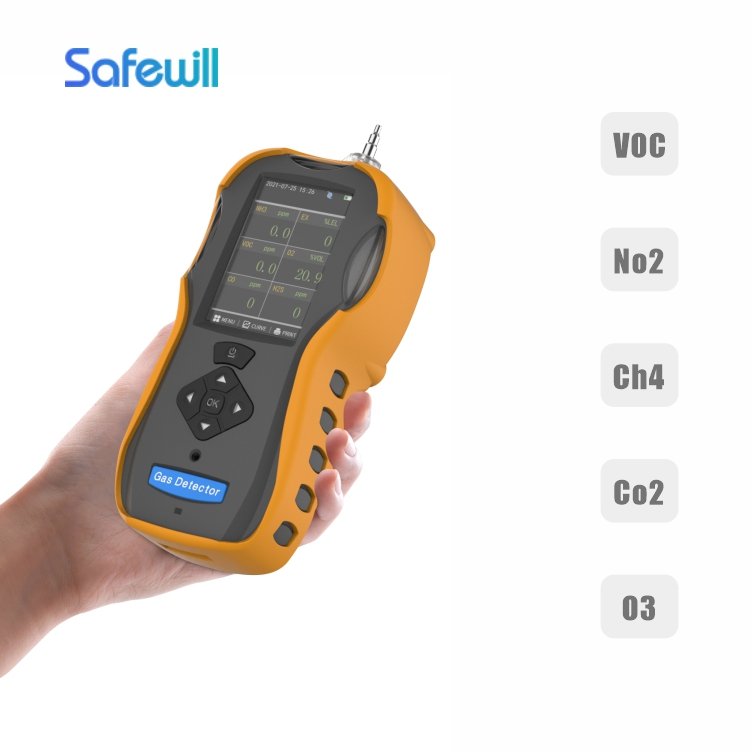 Portable Biogas Emission Methane Flue Multi Gas Detector Measuring Instruments detection VOC O3 O2 CO CO2 CH4 H2 Gas Detector
