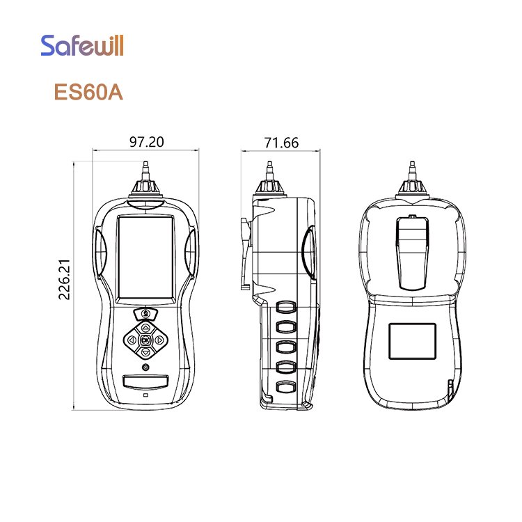Portable Biogas Emission Methane Flue Multi Gas Detector Measuring Instruments detection VOC O3 O2 CO CO2 CH4 H2 Gas Detector