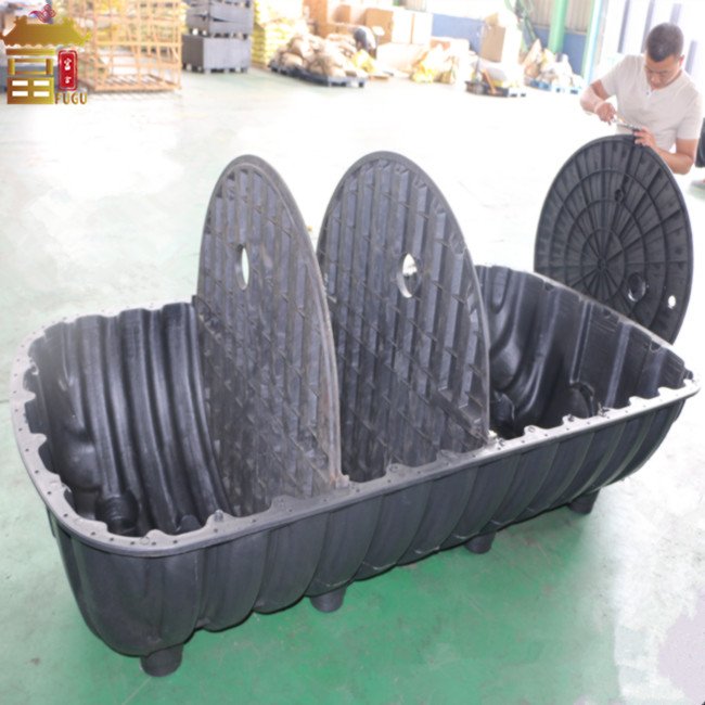 Household HDPE Three Chamber Biogas Septic Tank for Toilet System Sewage Treatment