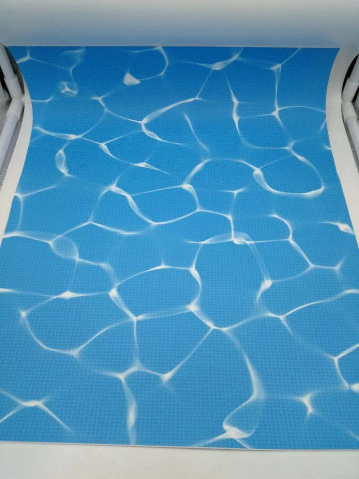 Derflex Custom Mosaic UV Resistance Vinyl Swimming Pool Liner Reinforced Ocean Blue PVC Liner Pool Liner Fabric