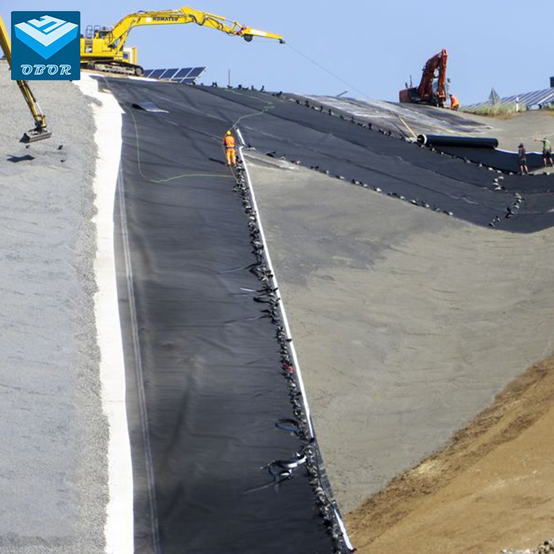 ASTM GRI GM13 Geomembrane 1.0mm 1.5mm 2.0mm Preformed Fountain Liners Smooth HDPE Geomembrane for Water Reservoir in Thailand