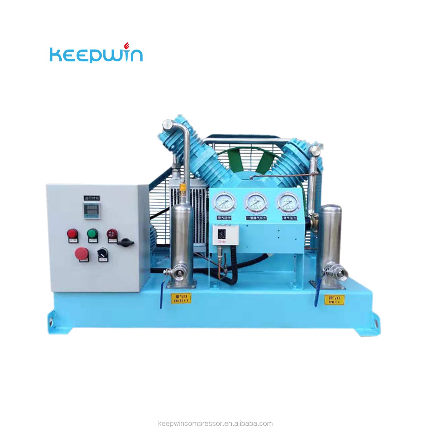 200 bar Gas booster compressor to fill 10m3 oxygen cylinders capacity: 20m3/h Oxygen Gas Compressor