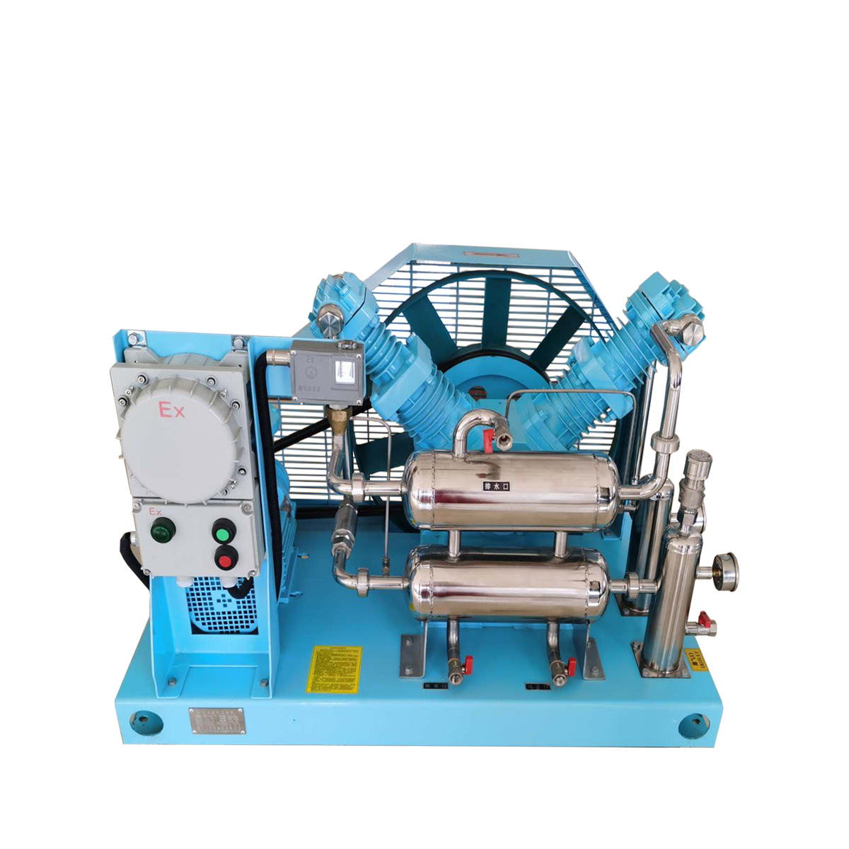 200 bar Gas booster compressor to fill 10m3 oxygen cylinders capacity: 20m3/h Oxygen Gas Compressor