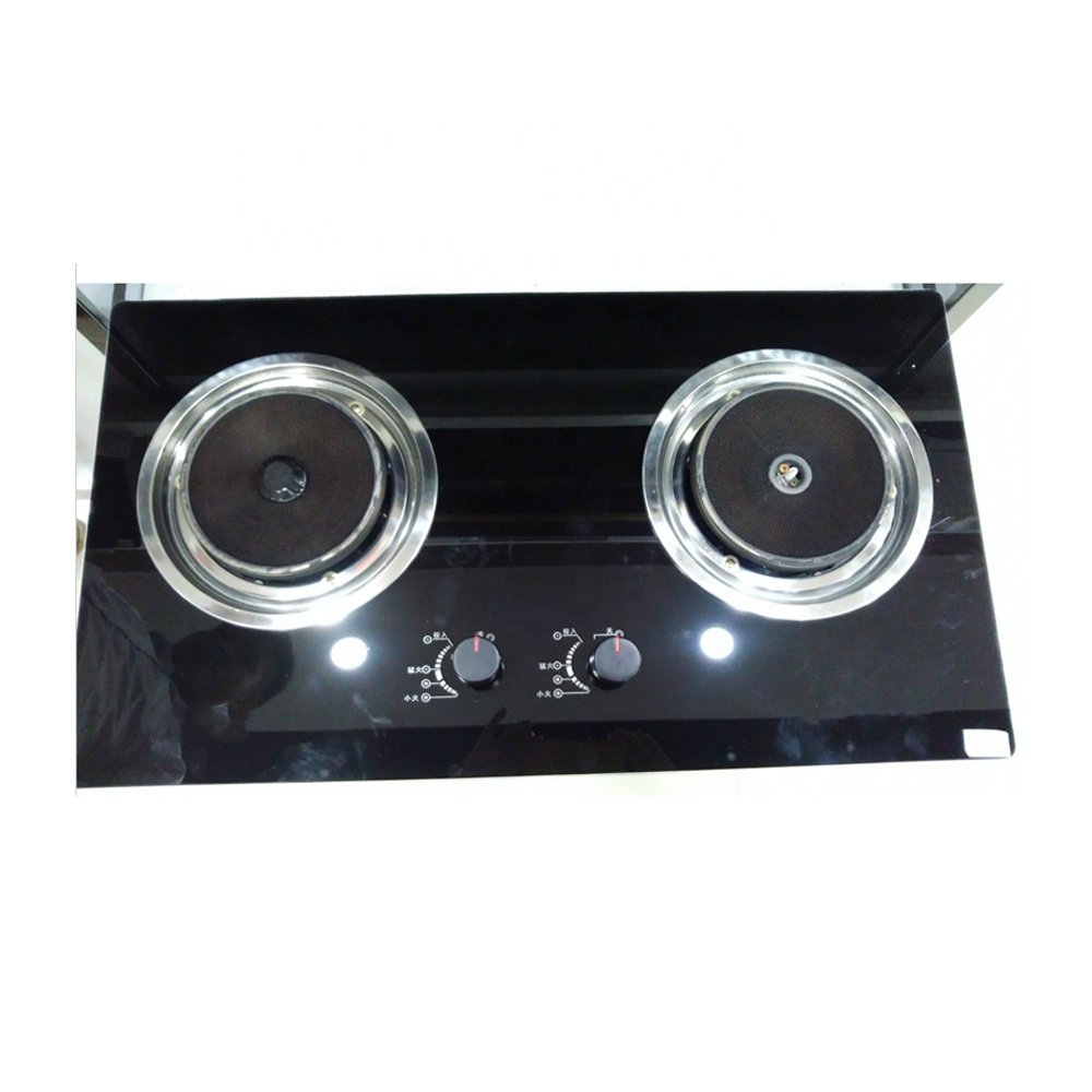 biogas tempered glass electrical gas hob cooking stoves 2 burner gas stove