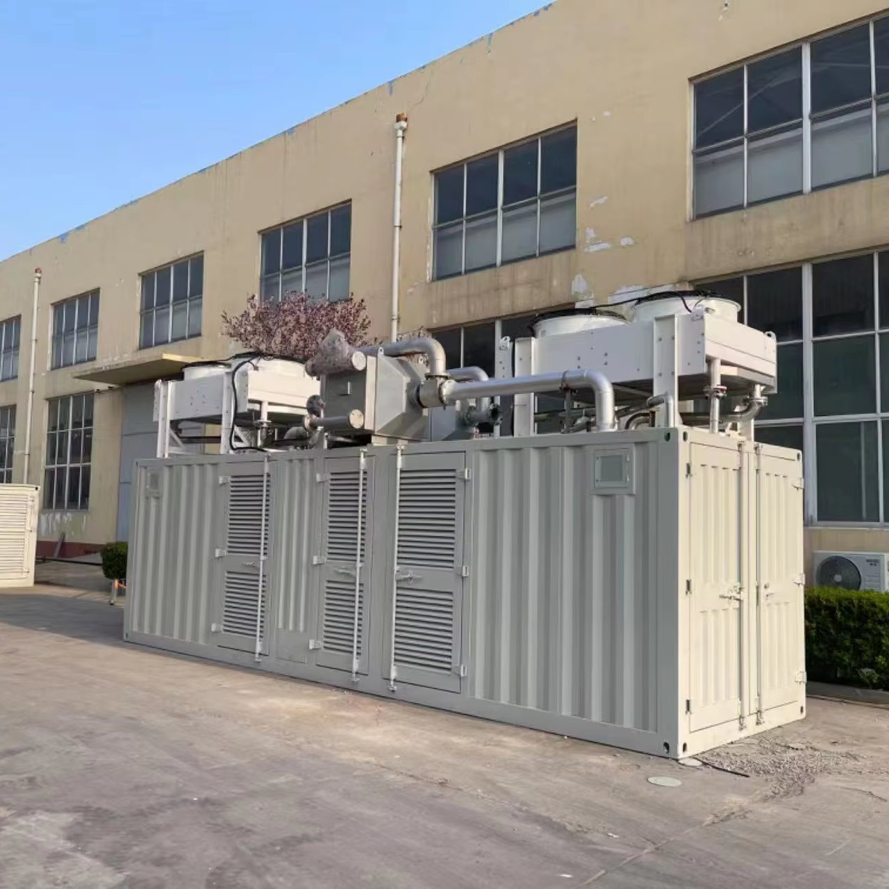 Container gas generator set with waste heat recovery device 500 kW Cost-effective gas generator set