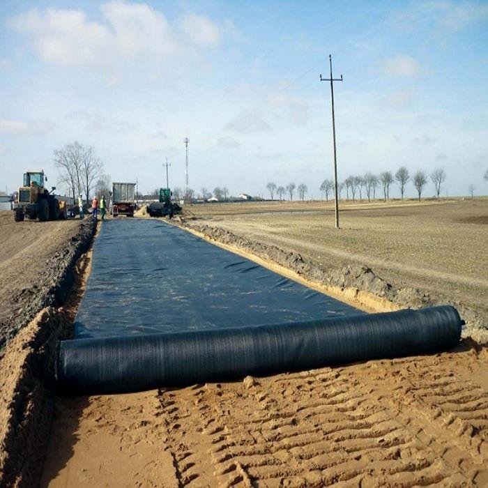 Black HDPE Geomembrane Plastic Sheeting / White Polyethylene Sheeting