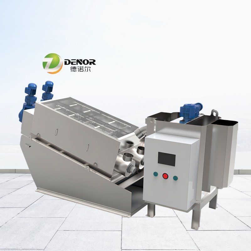 Sewage Treatment Sludge Wastewater Liquid Dewatering Screw Press Dehydrator Machine