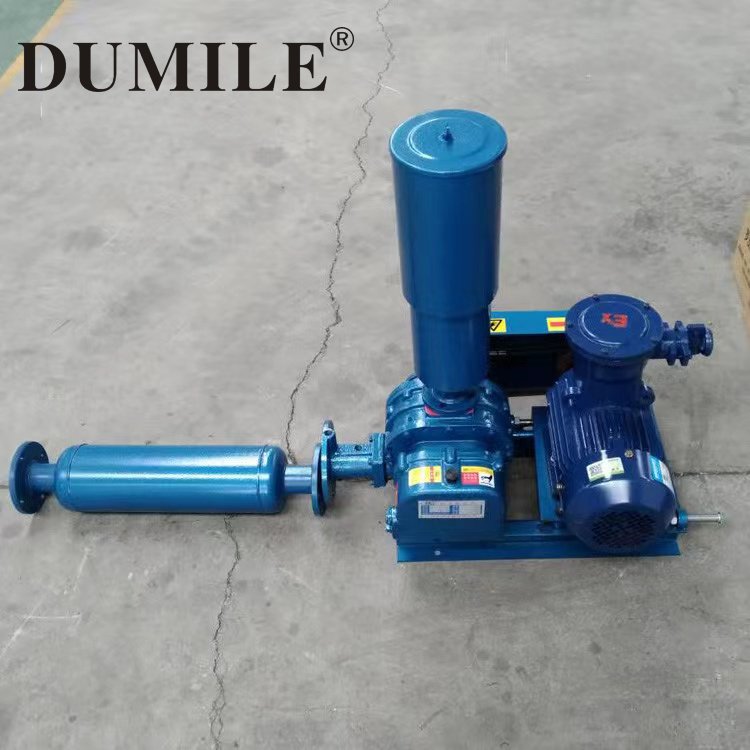 zhejiang New high efficiency three blade roots fan Best selling V-belt driving three lobes roots blower of bore 50mm
